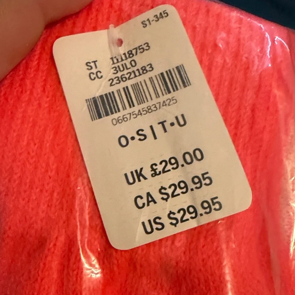 PINK Victoria's Secret Kids Neon Pink Mittens with PINK LOVE